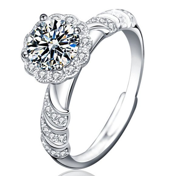 Jewelry - Certified 1ct. t.w. Diamond Moissanite Mermaid Ring NEW